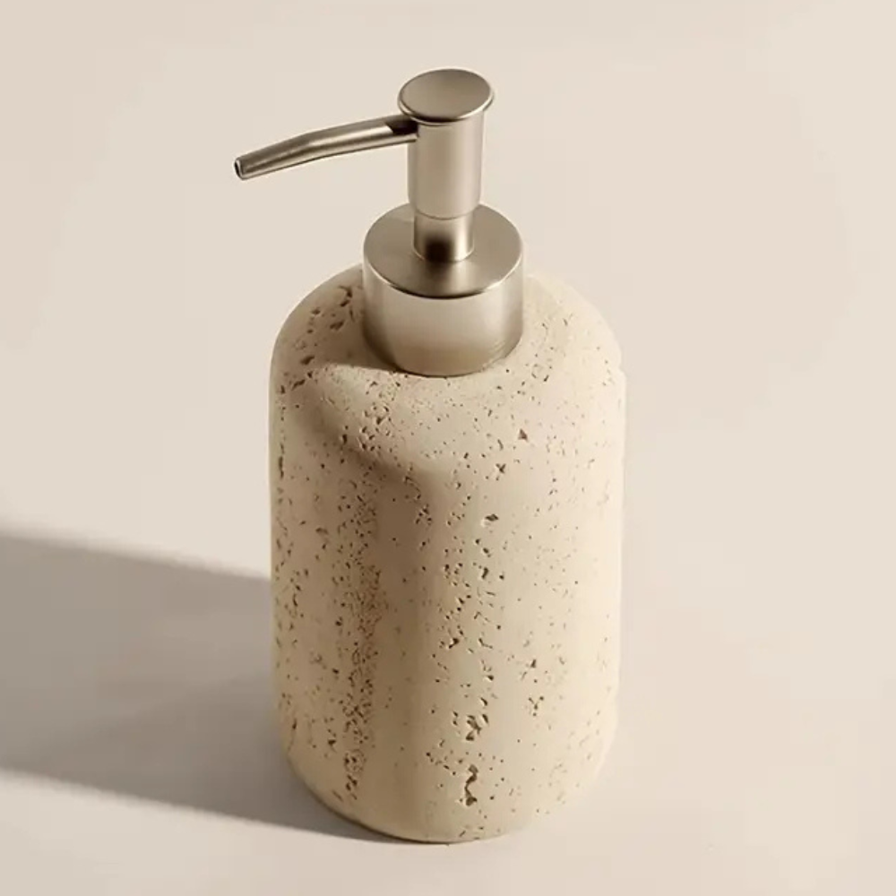 Luxe Travertine-Style Soap Dispenser