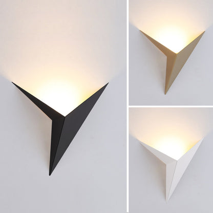 Modern wall lights with geometric design on a white background