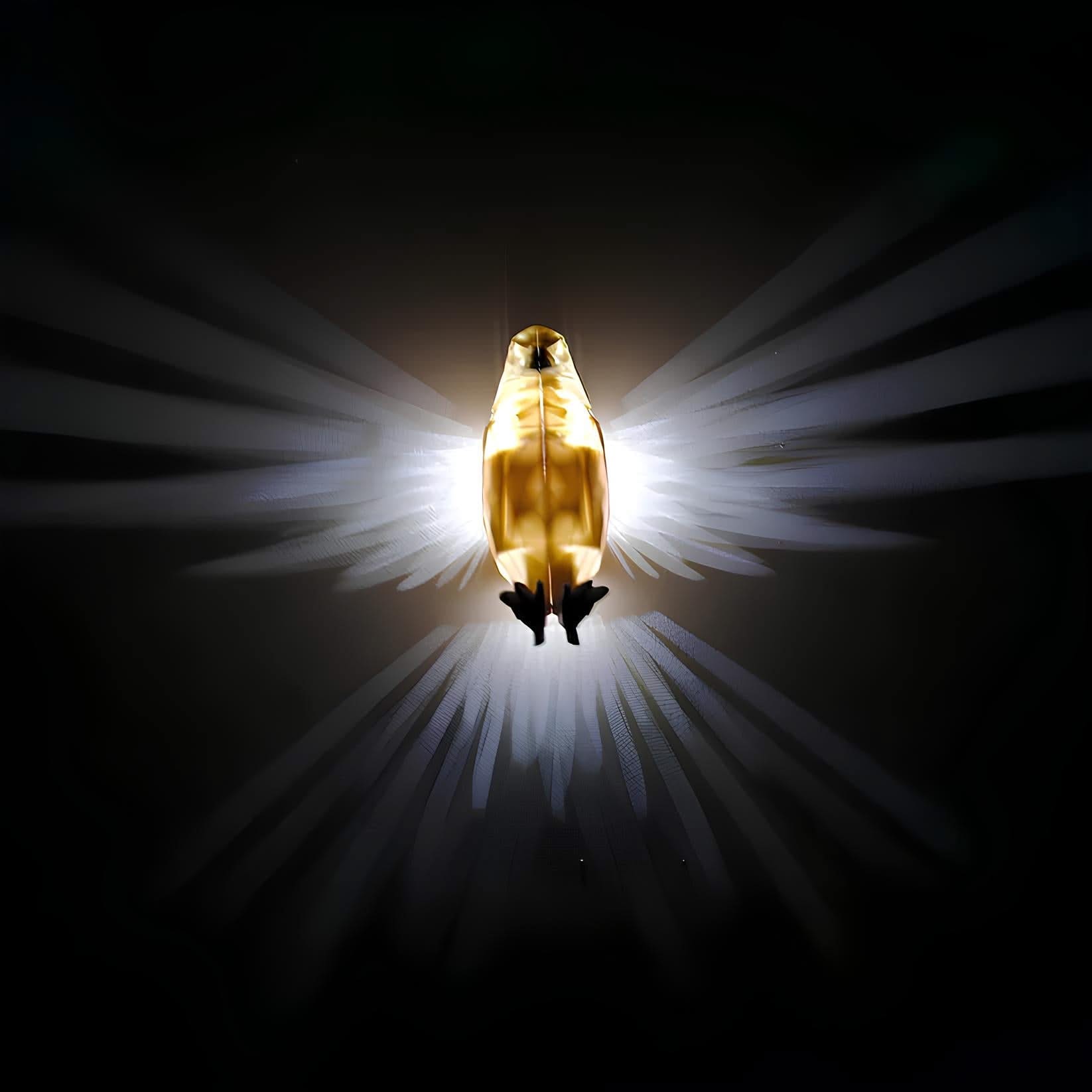 Light bulb with a glowing effect on a dark background