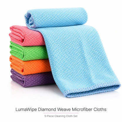 LumaWipe Diamond Weave Microfiber Cloths-