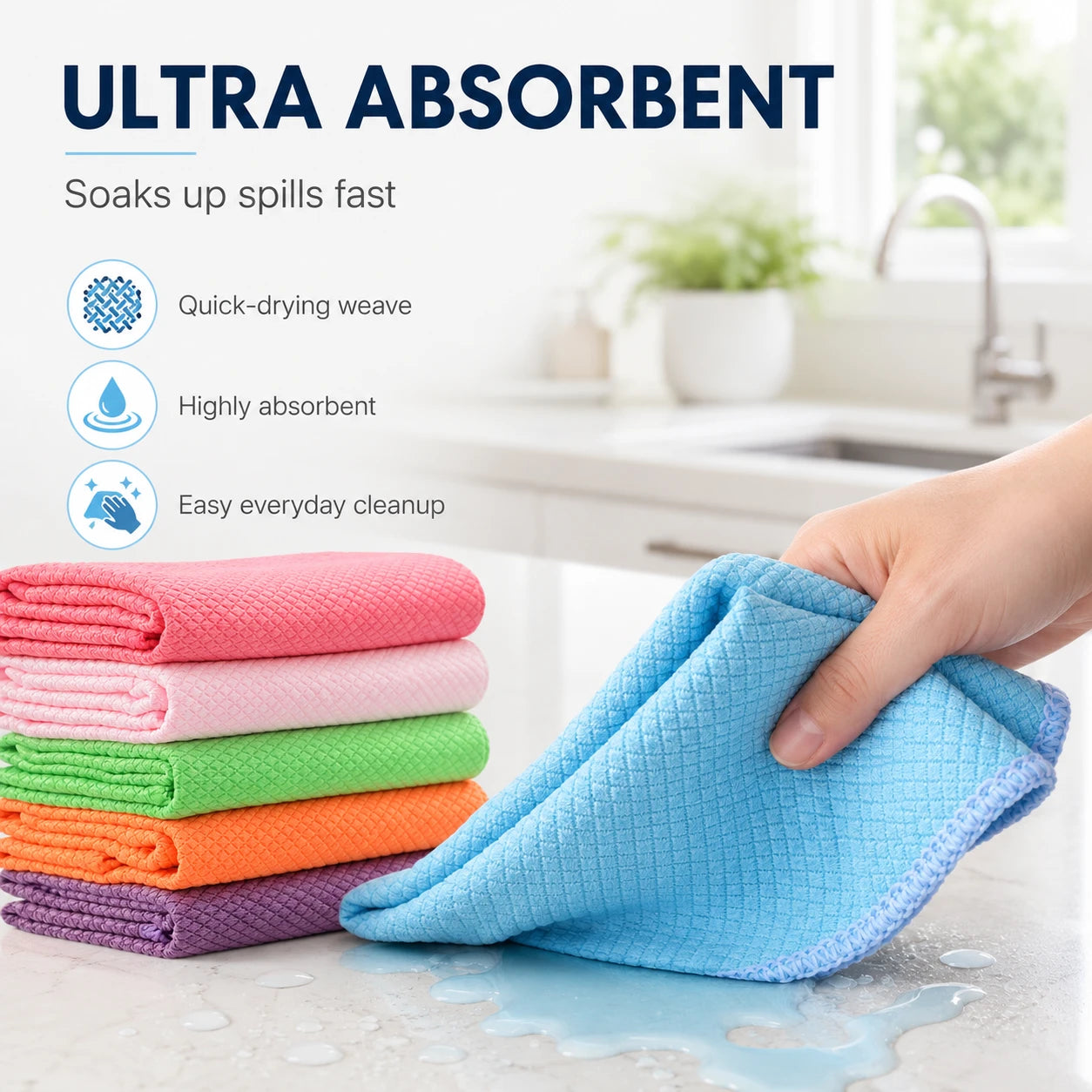 LumaWipe Diamond Weave Microfiber Cloths-