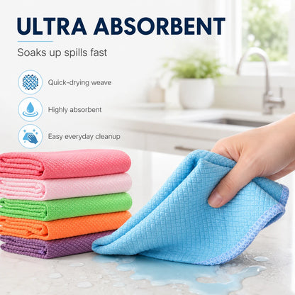 LumaWipe Diamond Weave Microfiber Cloths-