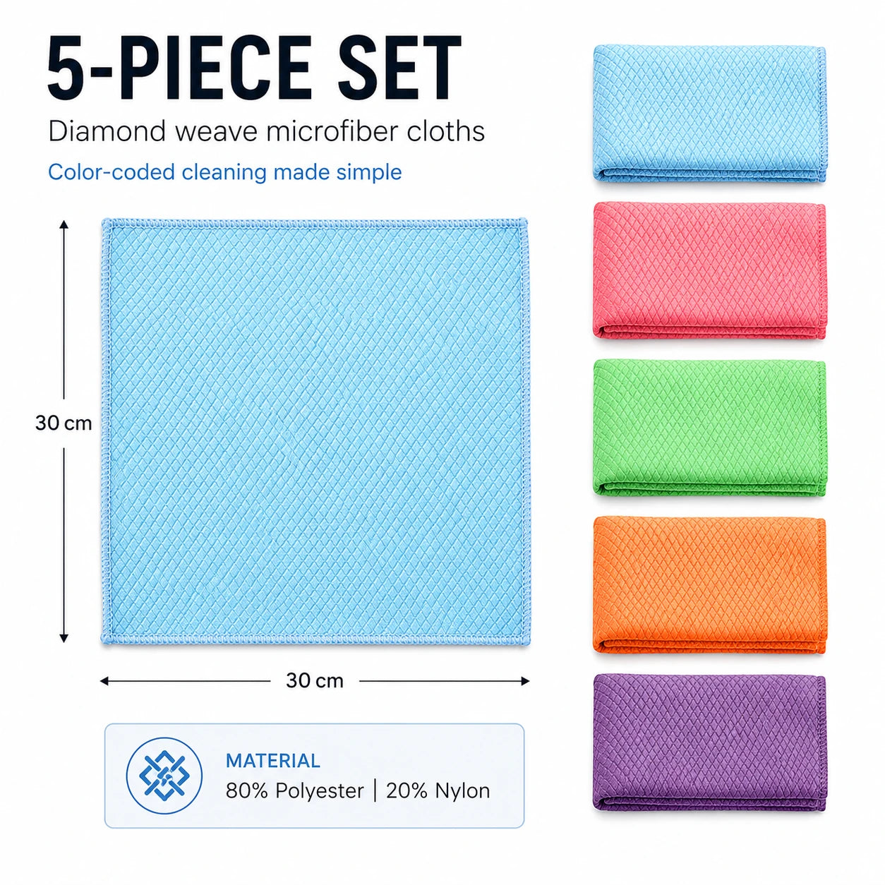LumaWipe Diamond Weave Microfiber Cloths-