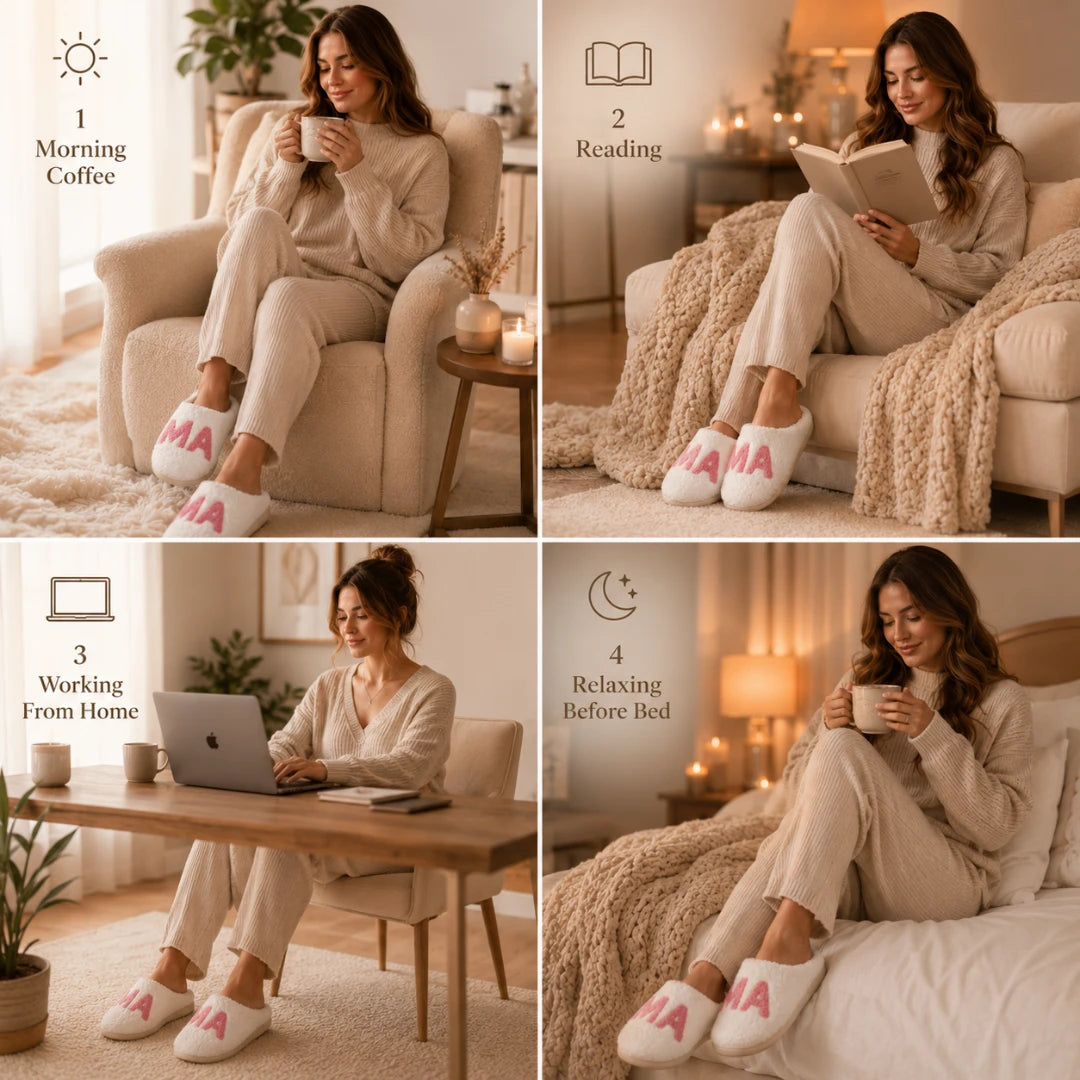 MamaCloud™ Sherpa House Slippers