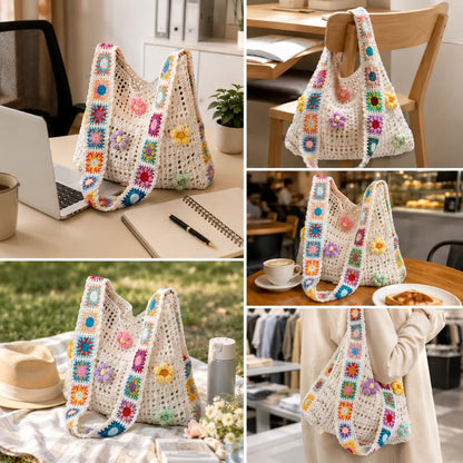 MeadowKnot™ Crochet Shoulder Bag