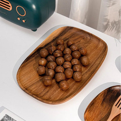 Minimalist Curve Acacia Wood Serving Tray