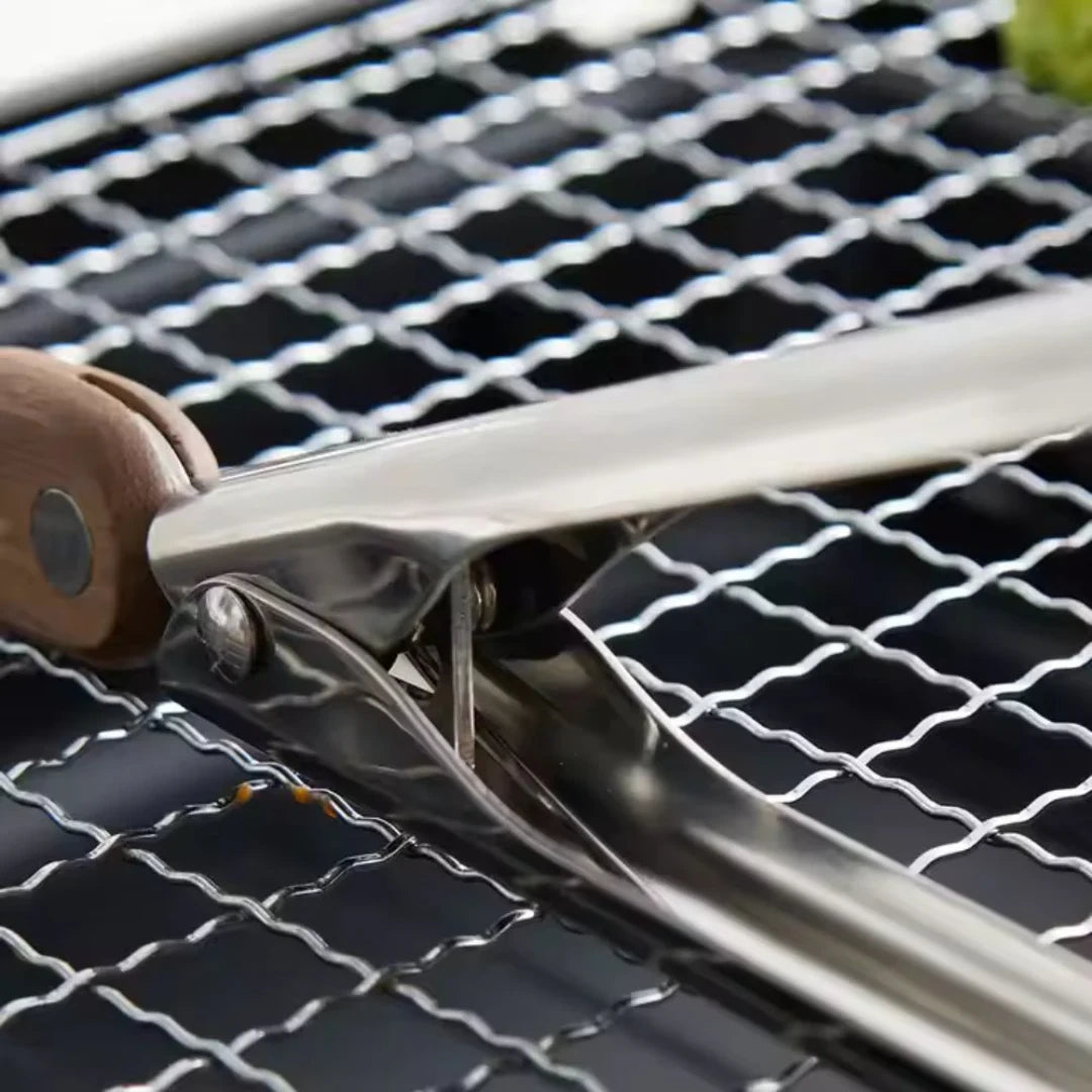 Modern Wood Handle Serving Tongs