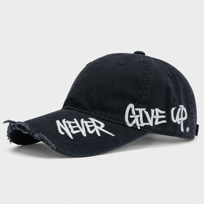 Josh & Tate - NeverGiveUp™ Baseball Cap - Blue denim cap on a white background
