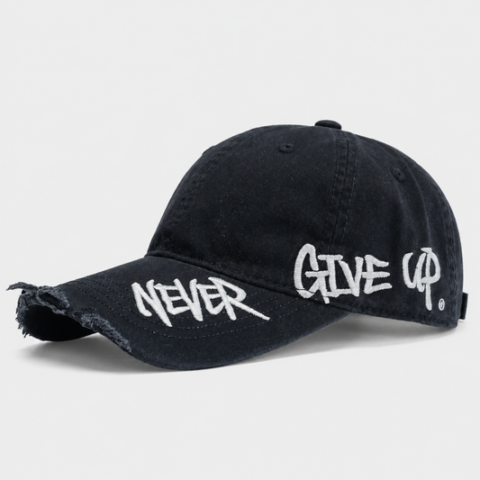 Josh & Tate - NeverGiveUp™ Baseball Cap - Blue denim cap on a white background