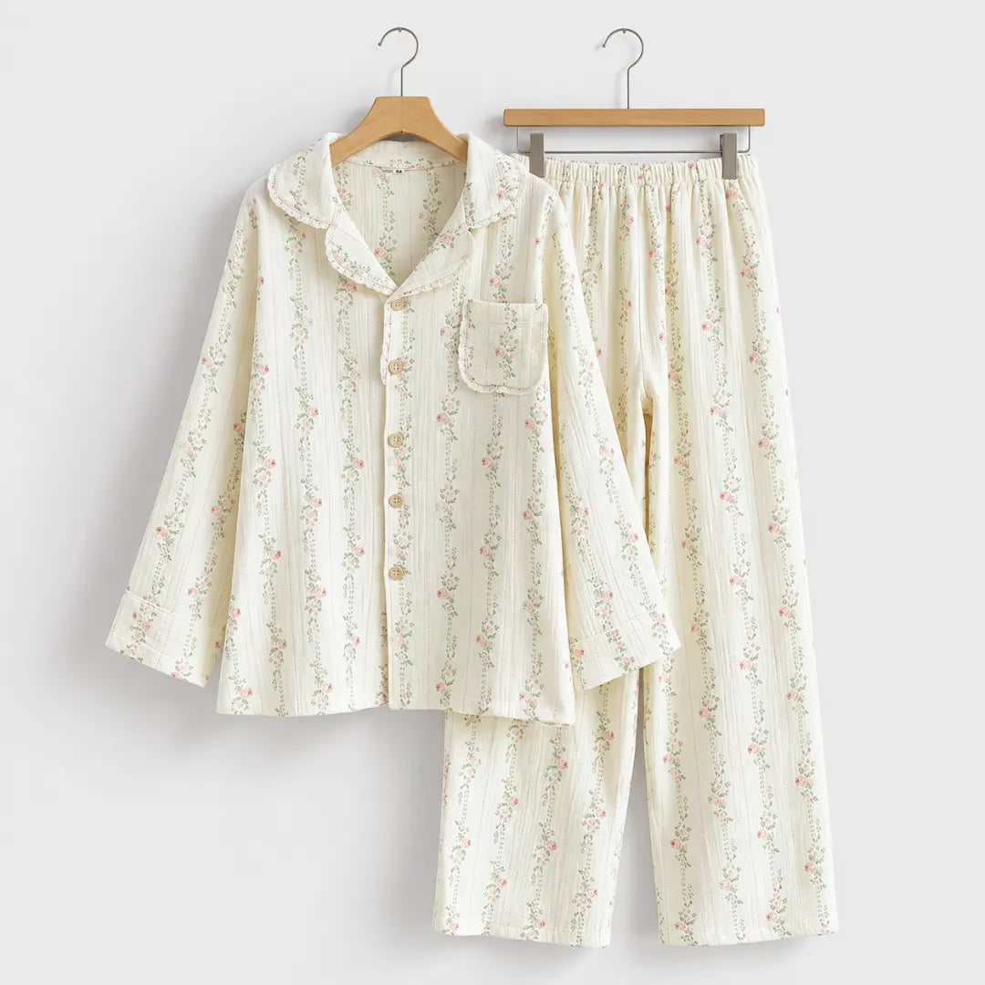NightBloom™ Muslin Pajama Set