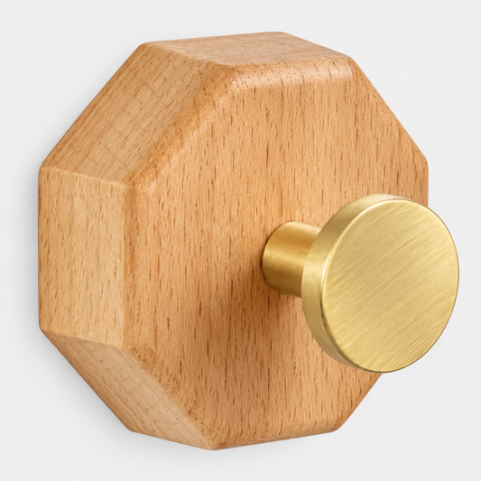 OctaHook™  Minimalist Wood Hook