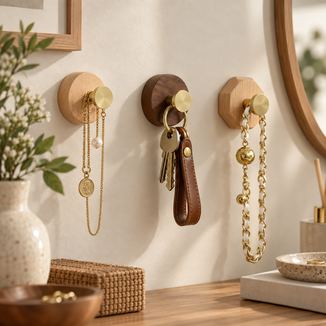 OctaHook™  Minimalist Wood Hook