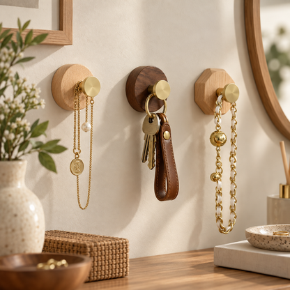 OctaHook™  Minimalist Wood Hook