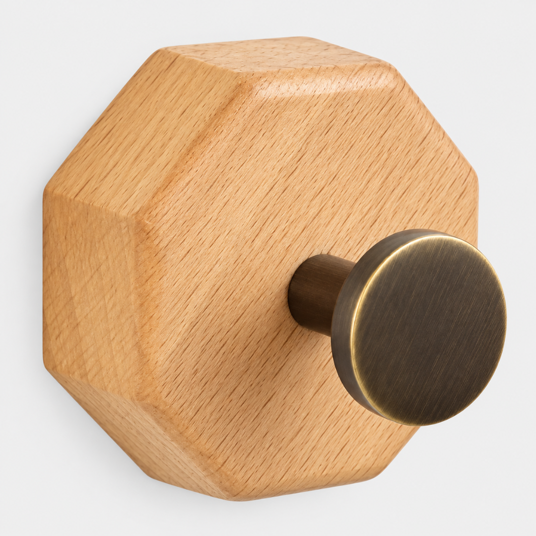 OctaHook™  Minimalist Wood Hook