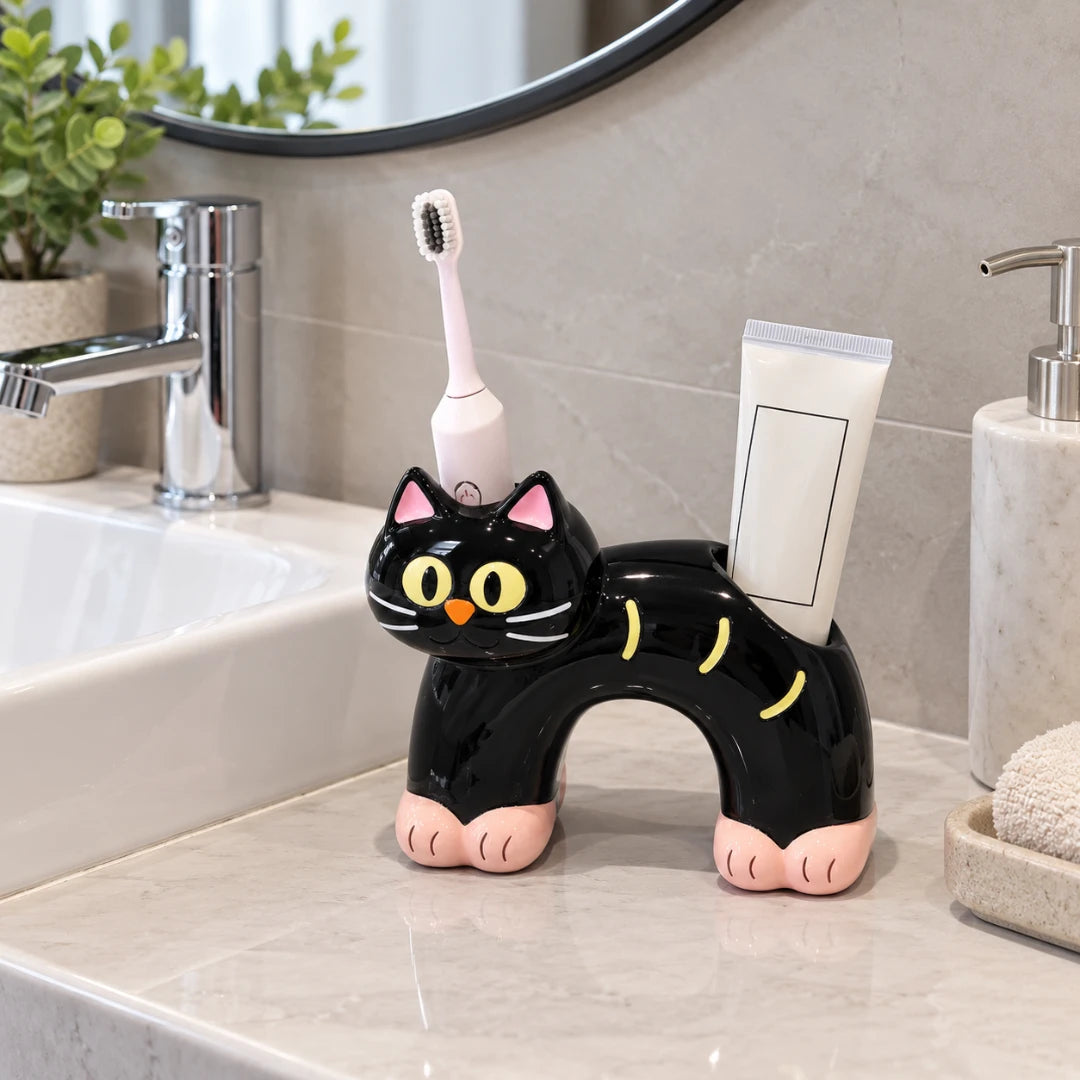 PawArch™ Ceramic Toothbrush Holder