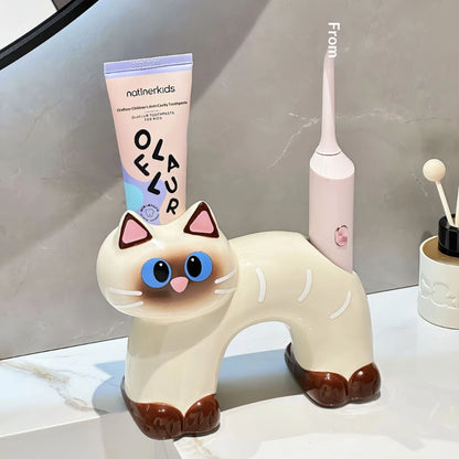 PawArch™ Ceramic Toothbrush Holder