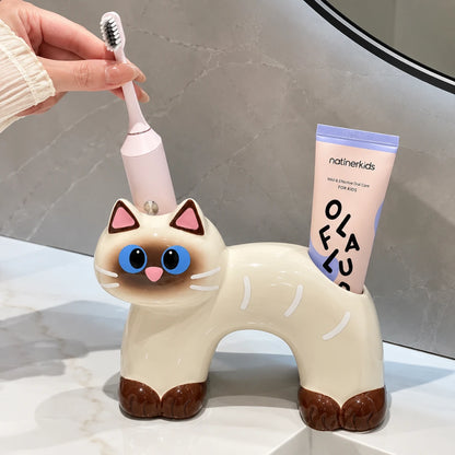 PawArch™ Ceramic Toothbrush Holder