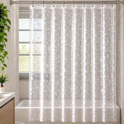 PebbleView™ Waterproof Shower Curtain