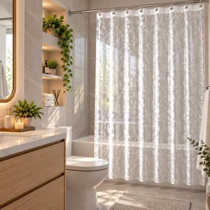 PebbleView™ Waterproof Shower Curtain