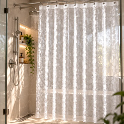 PebbleView™ Waterproof Shower Curtain