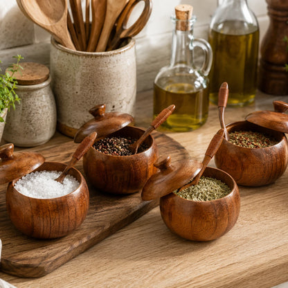 PinchPot™ Wooden Condiment Jar