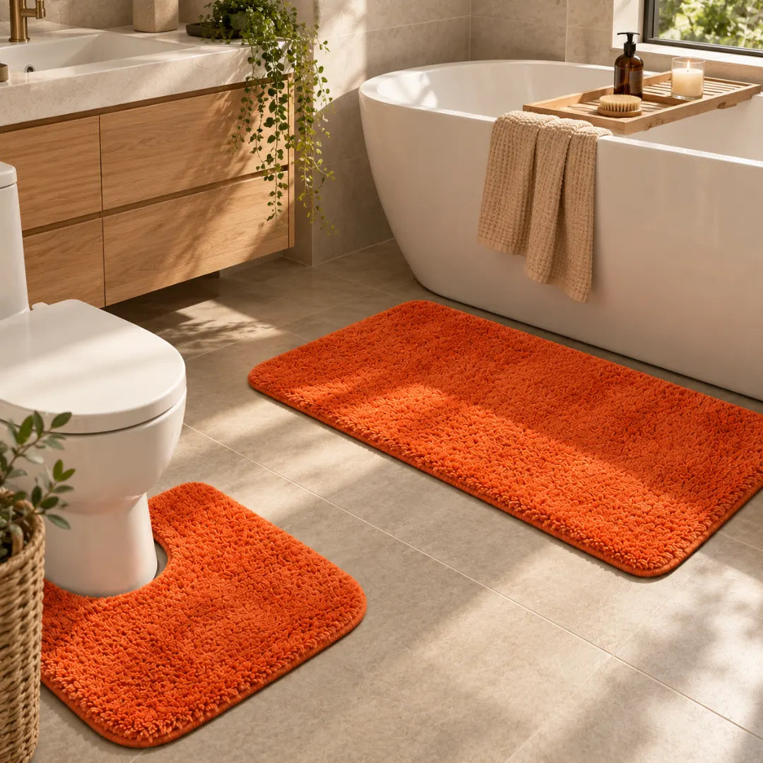 PlushPair™ Cotton Bath Mat Set