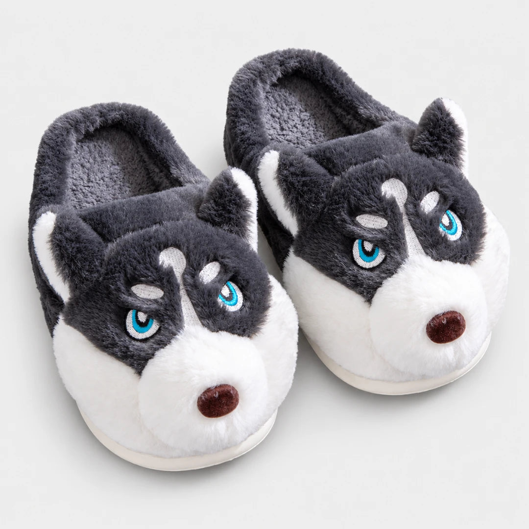 PlushPaws™ Husky Slippers