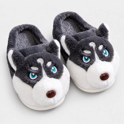 PlushPaws™ Husky Slippers