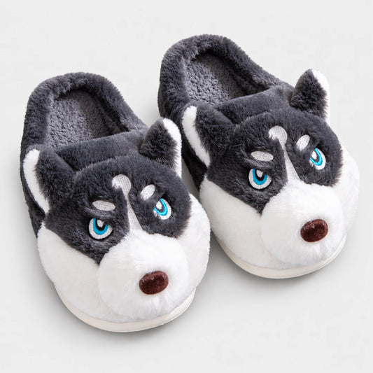 PlushPaws™ Husky Slippers