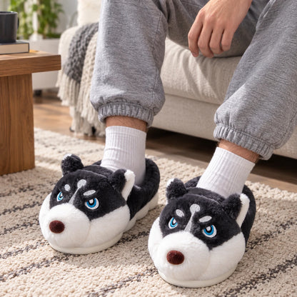 PlushPaws™ Husky Slippers