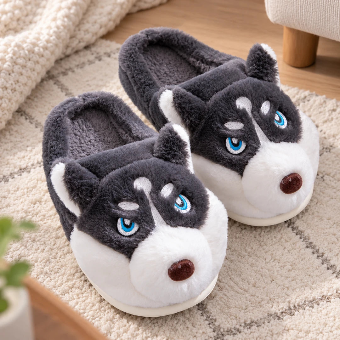 PlushPaws™ Husky Slippers
