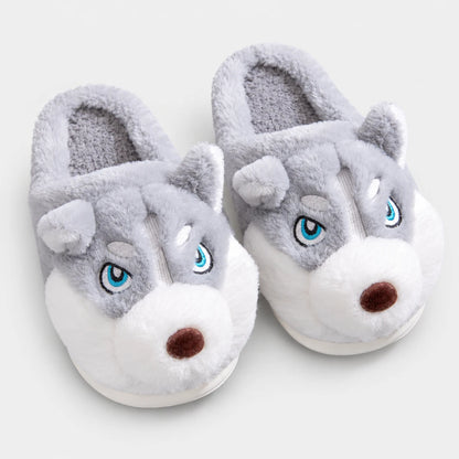 PlushPaws™ Husky Slippers