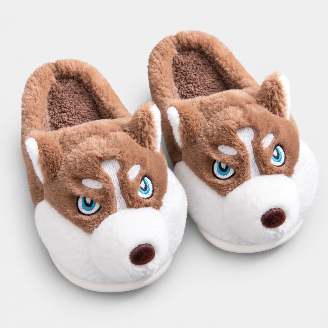 PlushPaws™ Husky Slippers