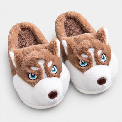 PlushPaws™ Husky Slippers