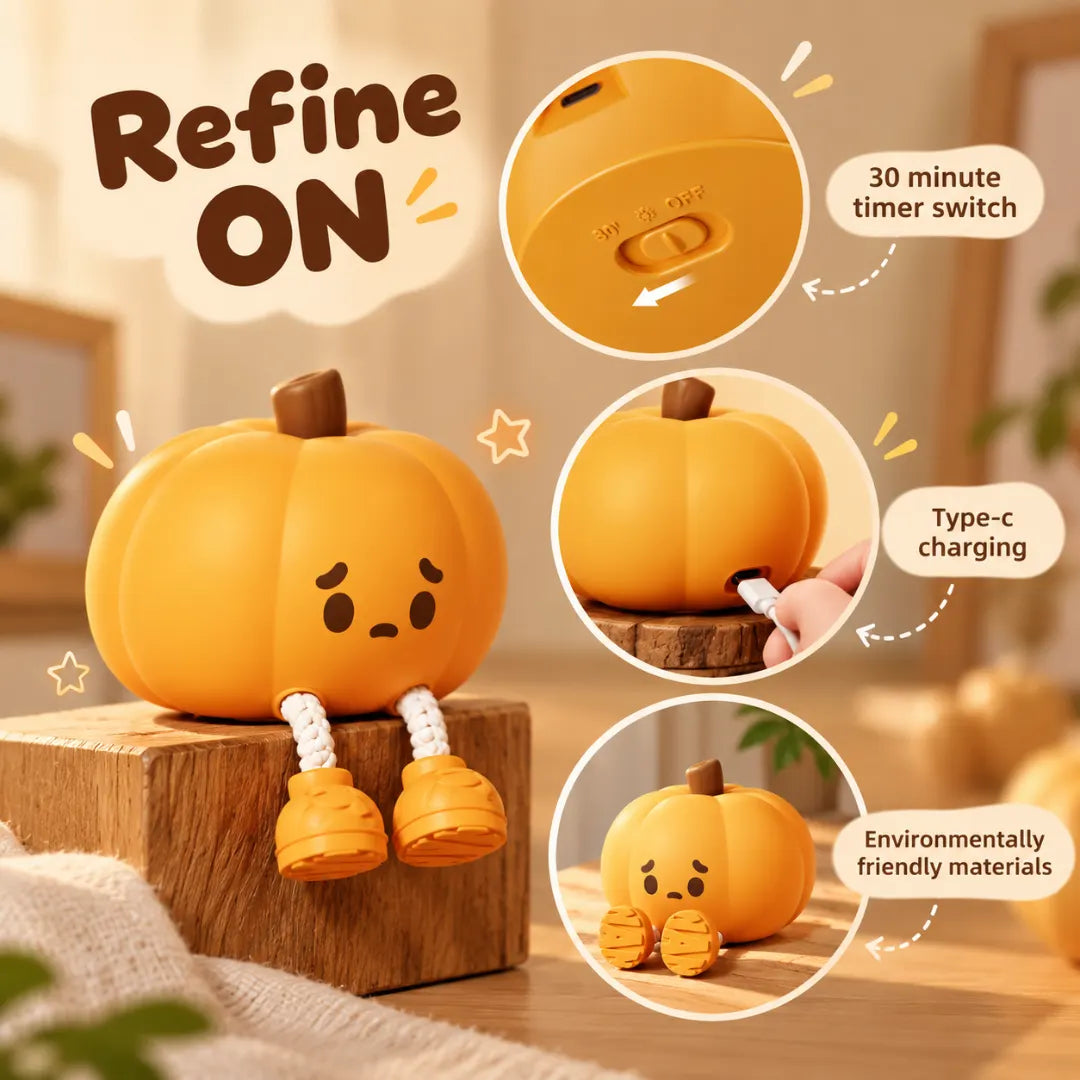PumpkinGlow™ Silicone Night Light