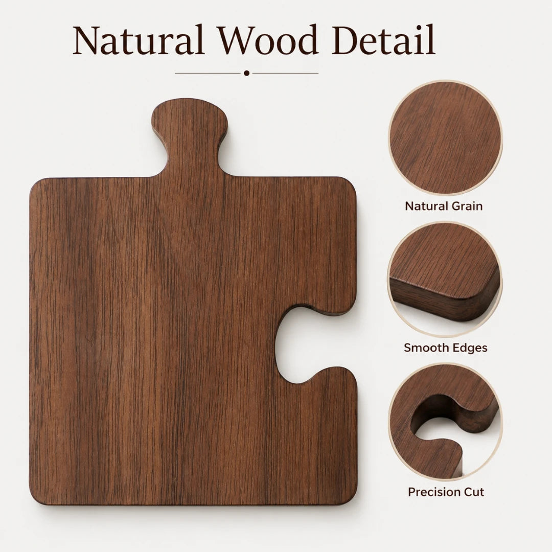 PuzzleDeck™ Wood Jigsaw Coasters