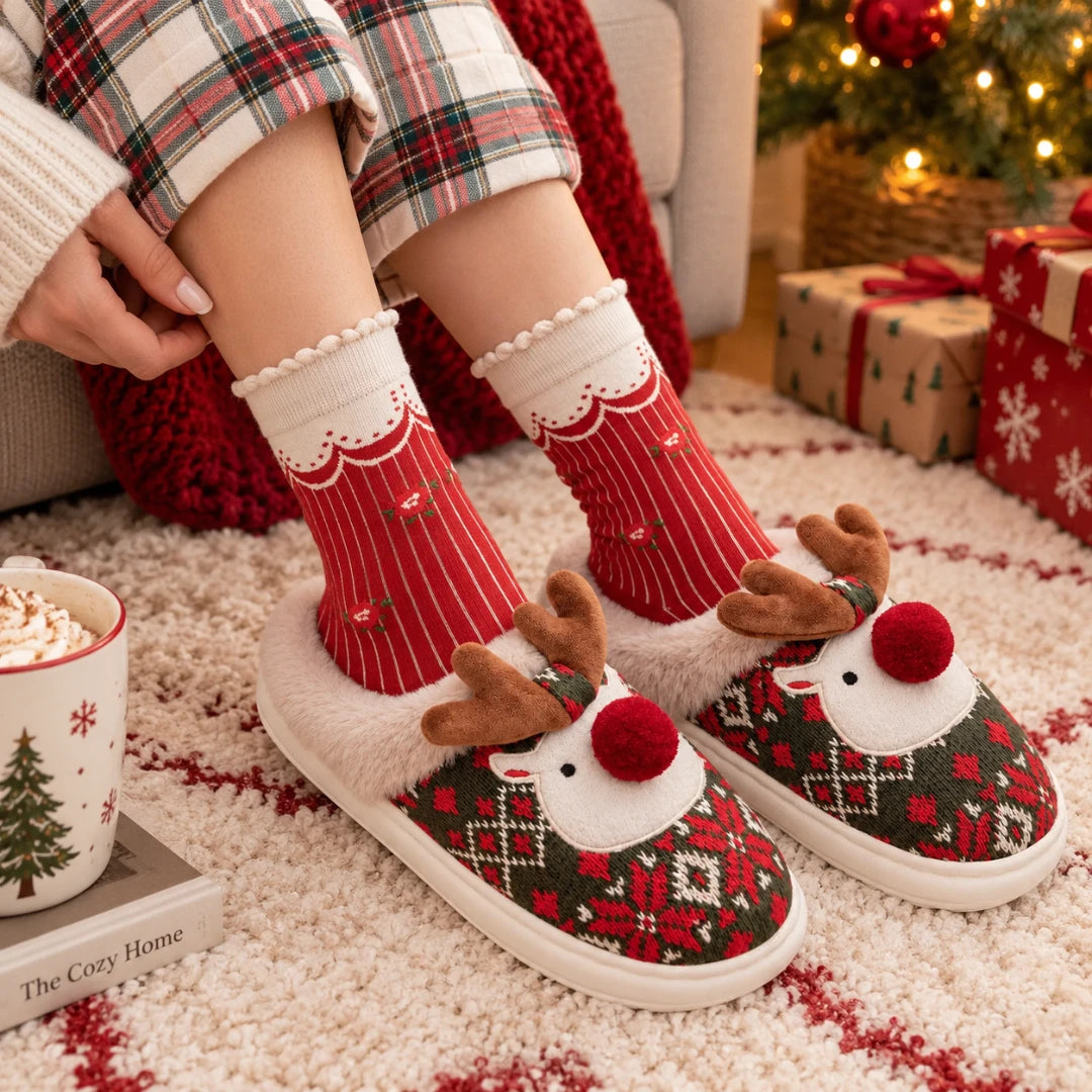 ReinCozy™ Plush House Slippers