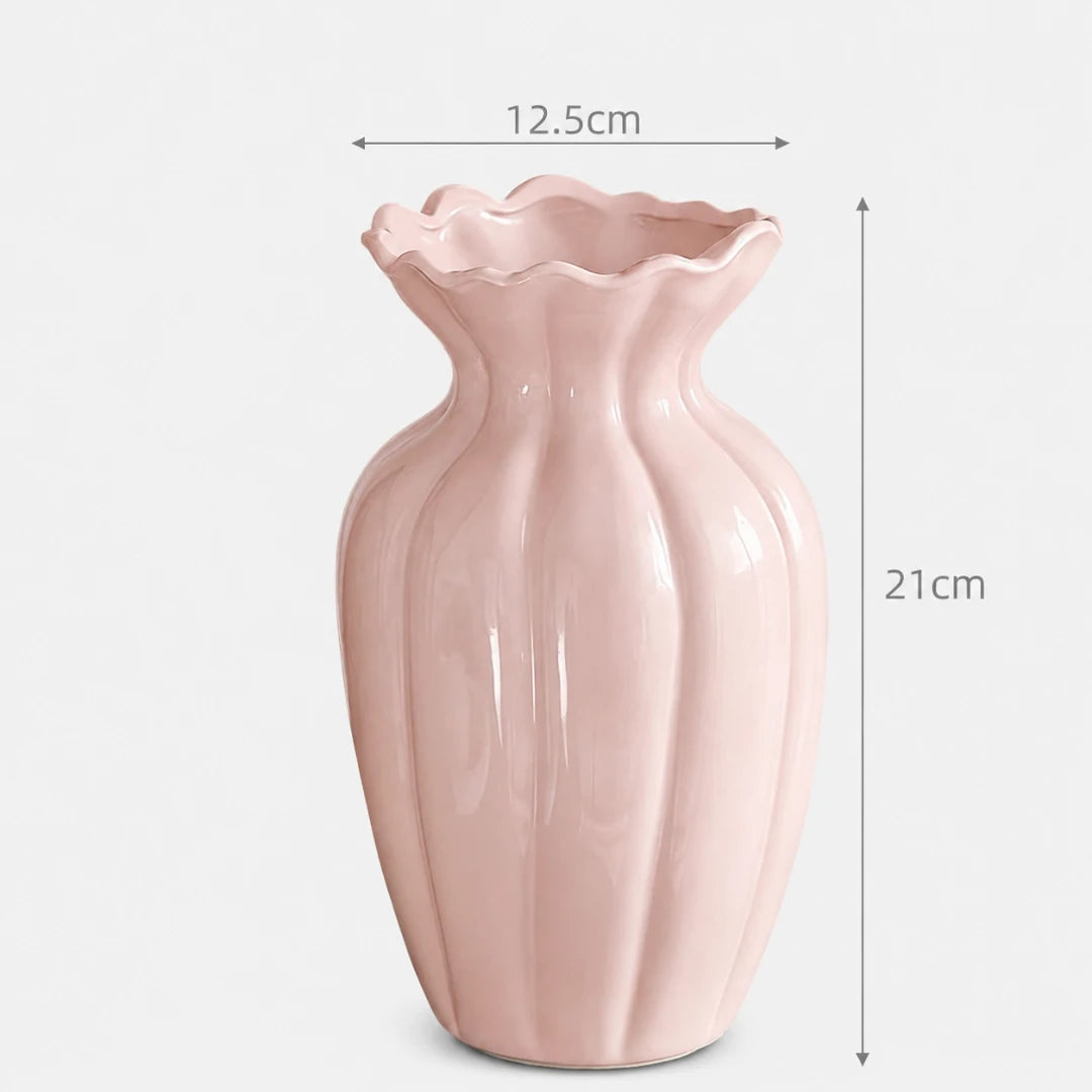 RippleVase™ Fluted Ceramic Vase