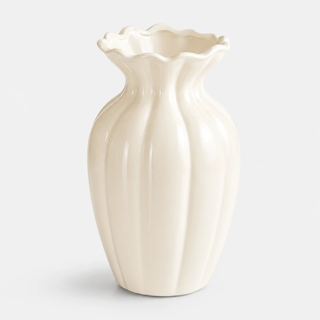 RippleVase™ Fluted Ceramic Vase