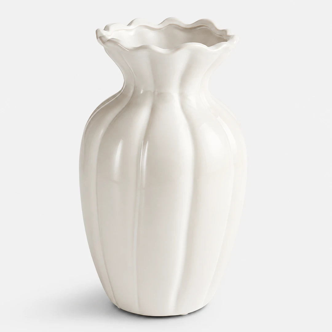 RippleVase™ Fluted Ceramic Vase