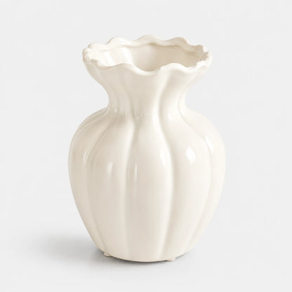 RippleVase™ Fluted Ceramic Vase