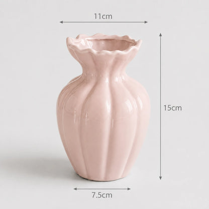 RippleVase™ Fluted Ceramic Vase