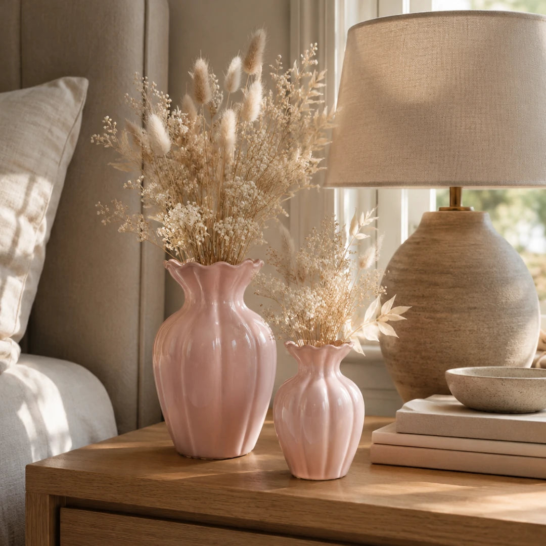 RippleVase™ Fluted Ceramic Vase