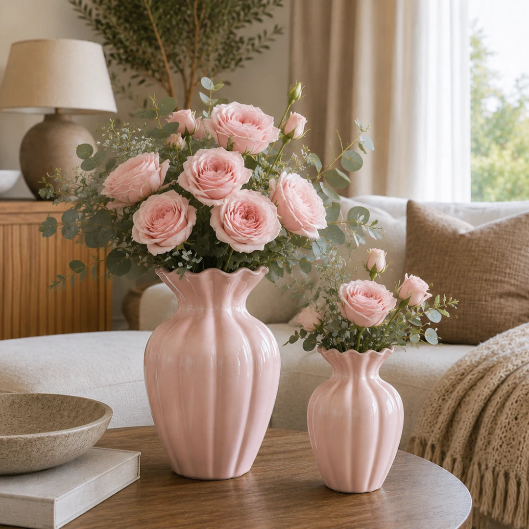 RippleVase™ Fluted Ceramic Vase