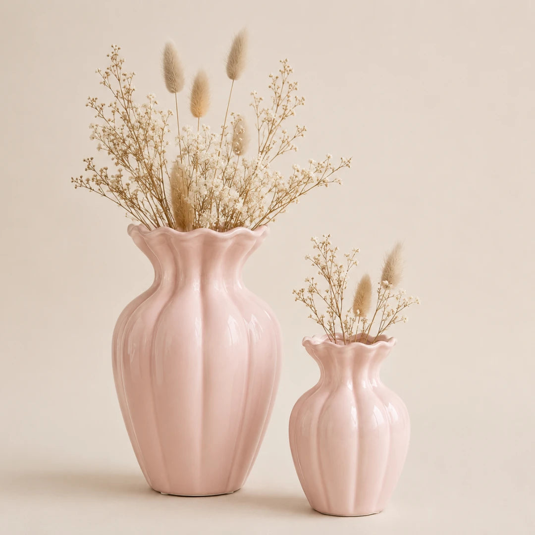 RippleVase™ Fluted Ceramic Vase