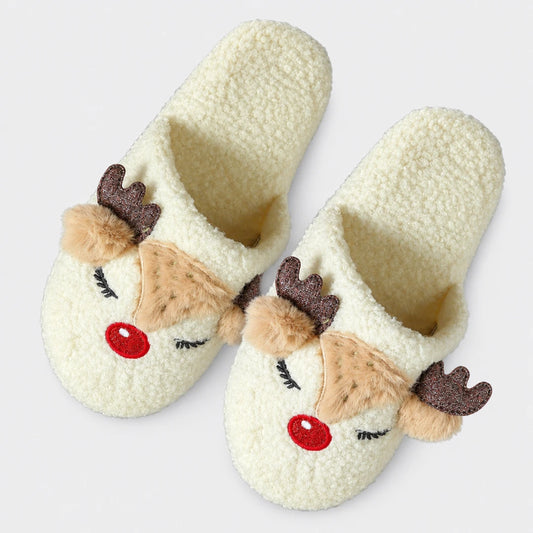 RudyFace™ Reindeer Slippers