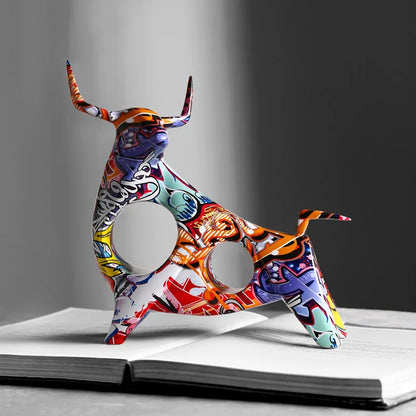 Graffiti Bull Figurines