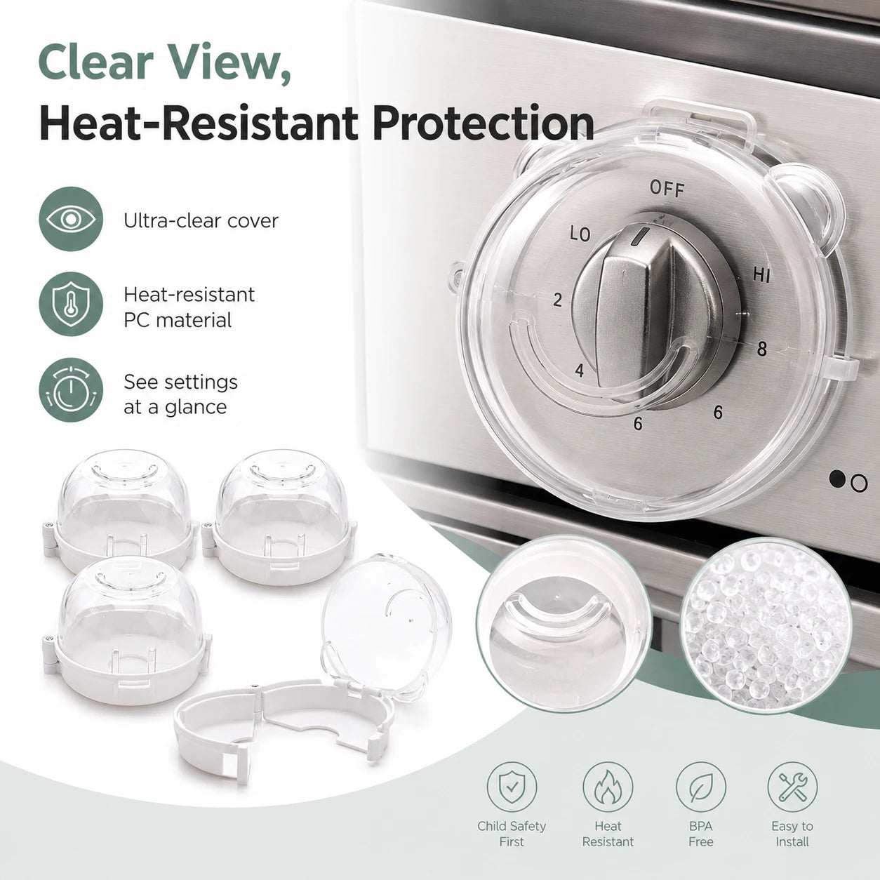 SafeKnob™ Child Safety Stove Covers
