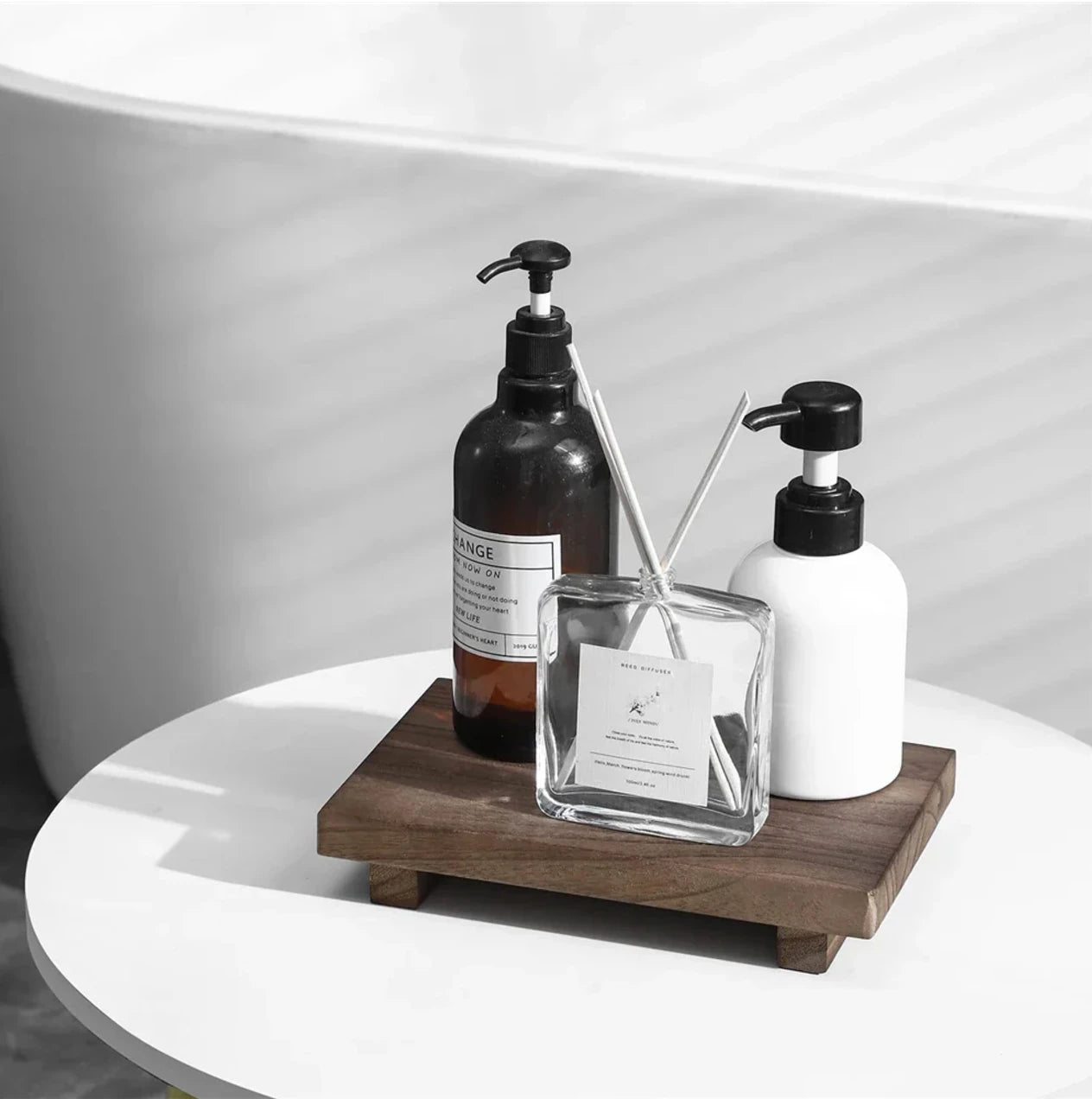 Grained Wooden Stand