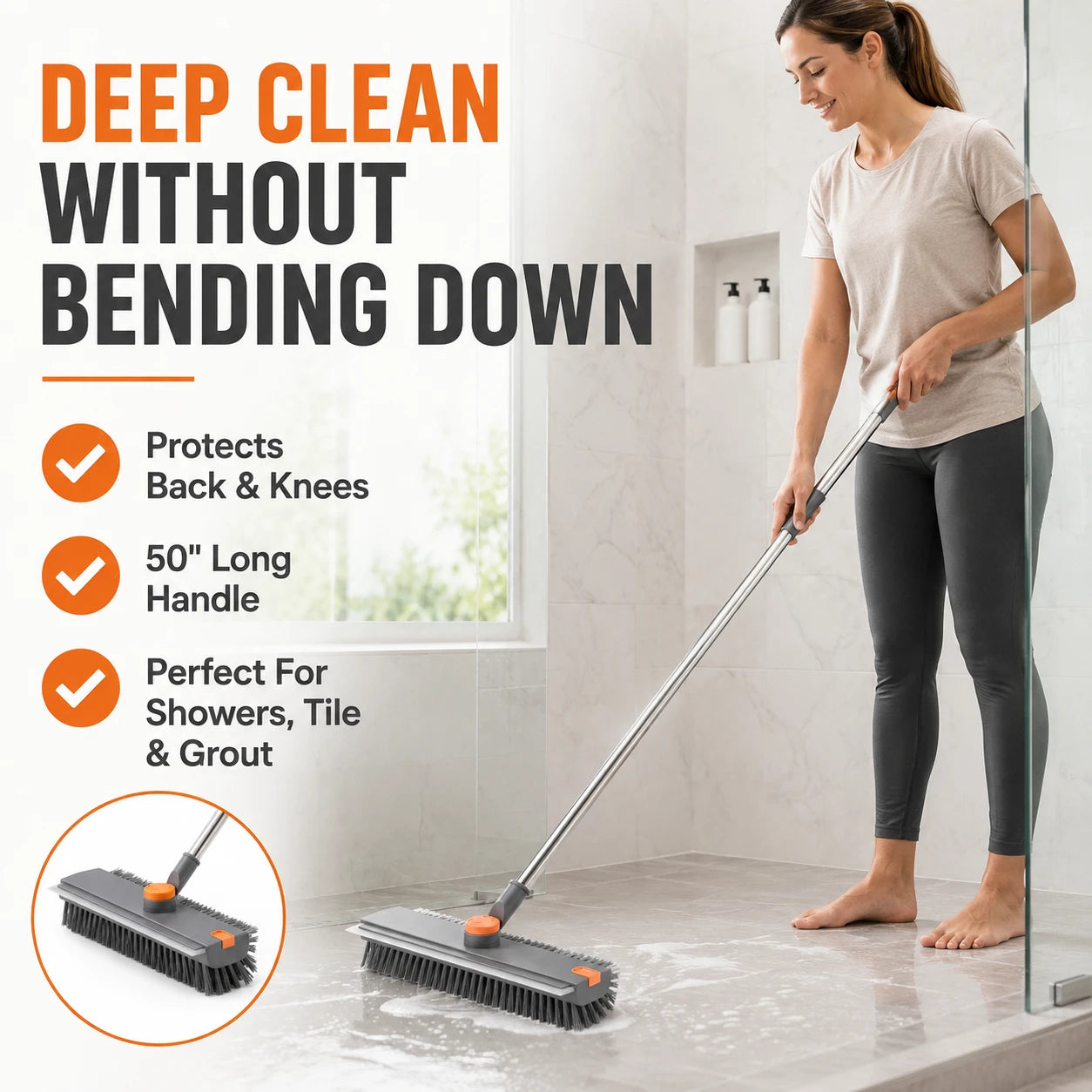ScrubKing™ 3-in-1 Long Handle Scrub Brush3